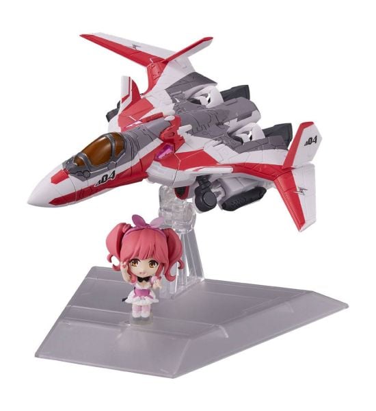 Macross Delta: VF-31C Siegfried Tiny Session Vehicle mit Action Figure (Mirage Farina Jenius Use) with Makina Nakajima (10cm)