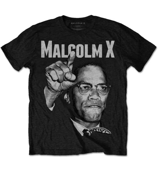 Malcolm X: Pointing - Black T-Shirt