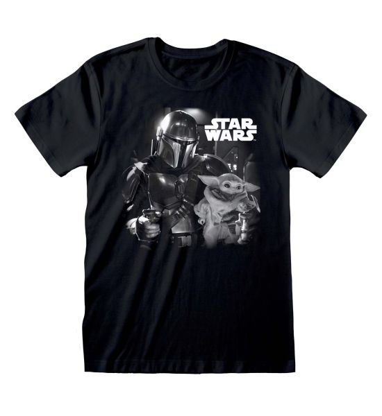 The Mandalorian: Black and White Photo T-Shirt