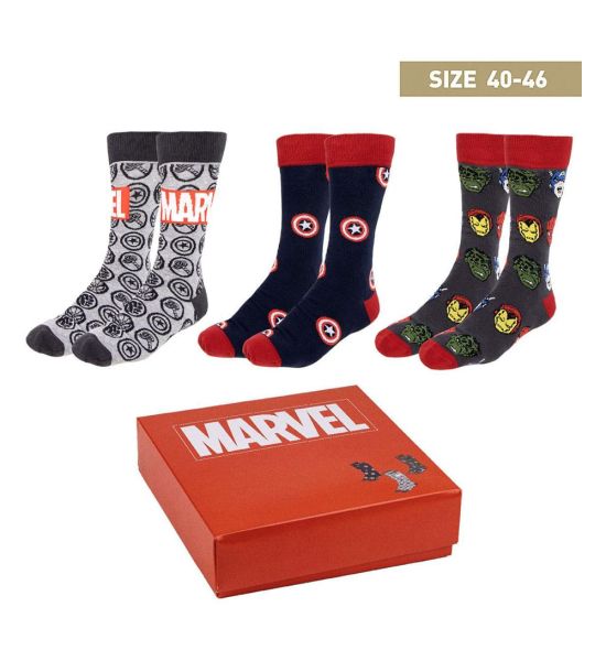 Marvel: Avengers 3-Pack Socks (Size 40-46) Preorder