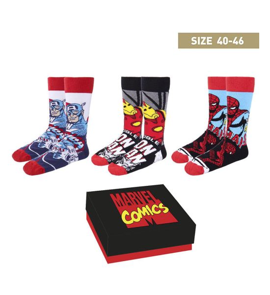 Marvel: Avengers Socks 3-Pack (Size 40-46)