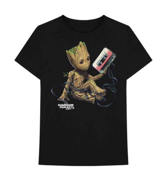 Marvel Comics: Guardians of the Galaxy Groot with Tape - Black T-Shirt