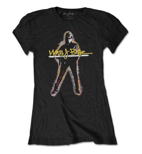 Mary J Blige: Glow - Ladies Black T-Shirt