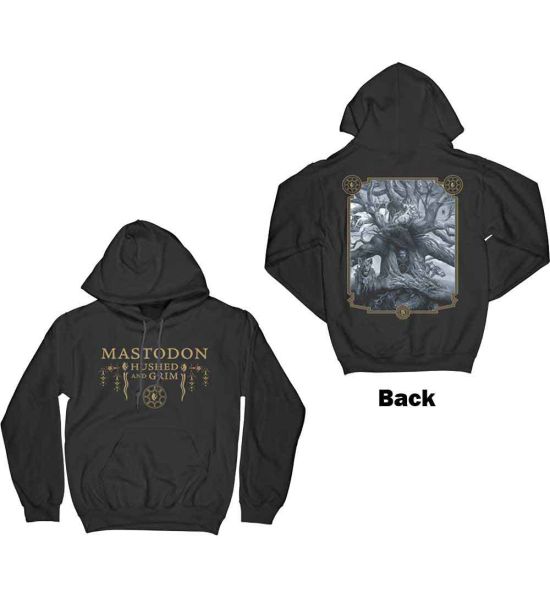 Mastodon: Hushed & Grim Cover (Back Print) - Black Pullover Hoodie