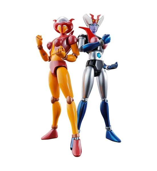 Mazinger Z: GX-08R Aphrodai A vs GX-09R Minerva X Soul of Chogokin Diecast Action Figures (16cm)