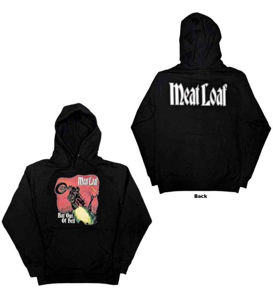 Meat Loaf: Bat Out Of Hell (Back Print) - Black Pullover Hoodie