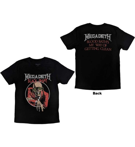 Megadeth: Black Friday (Back Print) - Black T-Shirt