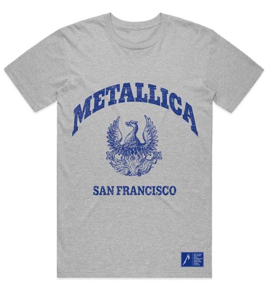 Metallica: College Crest - Grey T-Shirt