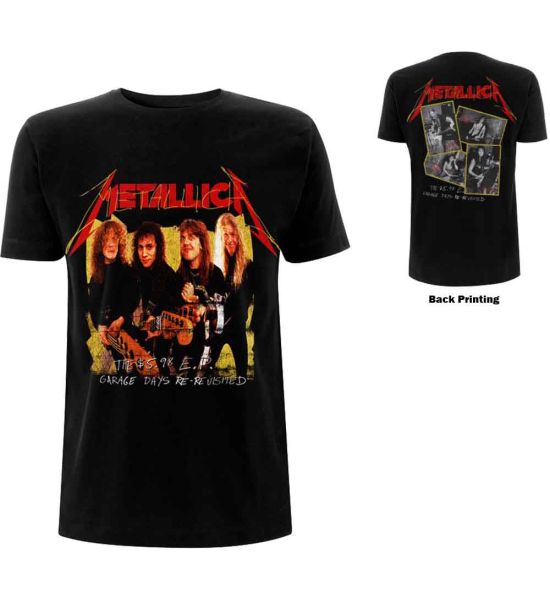 Metallica: Garage Photo Yellow (Back Print) - Black T-Shirt