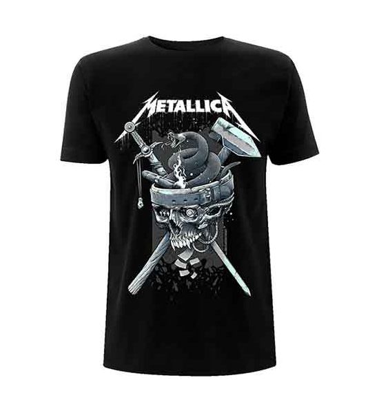 Metallica: History White Logo - Black T-Shirt