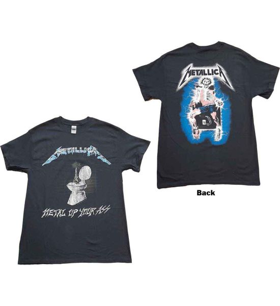 Metallica: Metal Up Your Ass (Back Print) - Black T-Shirt