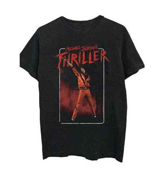 Michael Jackson: Thriller White Red Suit - Black T-Shirt