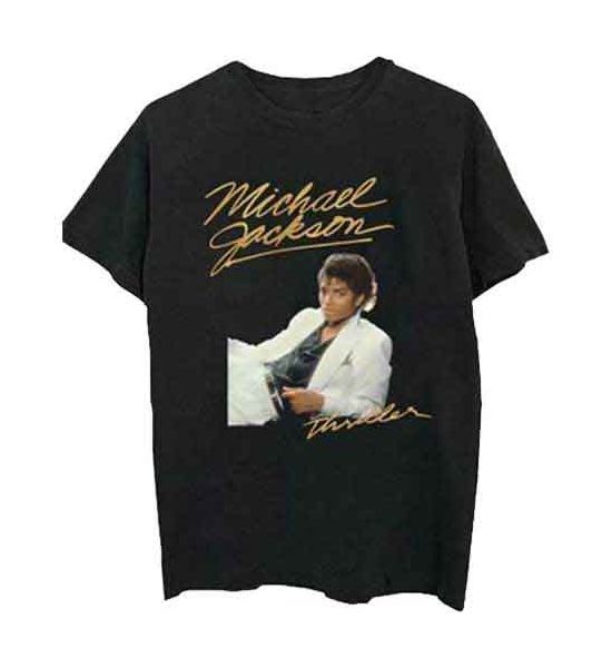 Michael Jackson: Thriller White Suit - Black T-Shirt