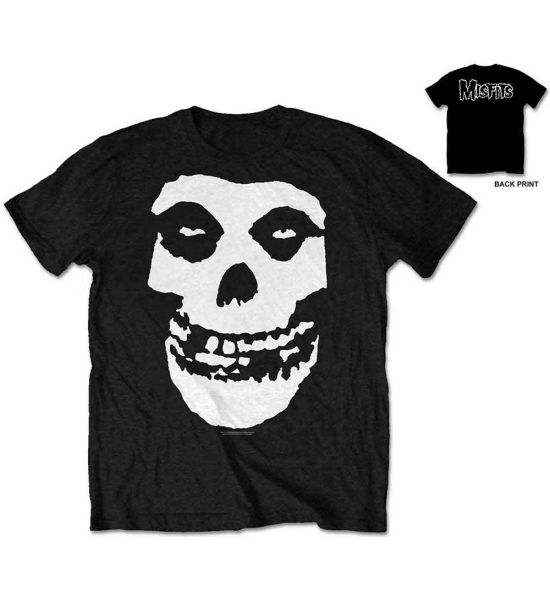 Misfits: Classic Fiend Skull (Back Print) - Black T-Shirt