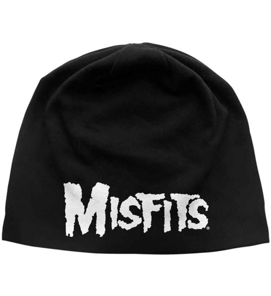 Misfits: Logo (Discharge Print) - Black Beanie Hat Preorder