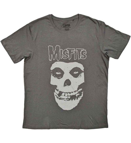 Misfits: Logo & Fiend - Charcoal Grey T-Shirt