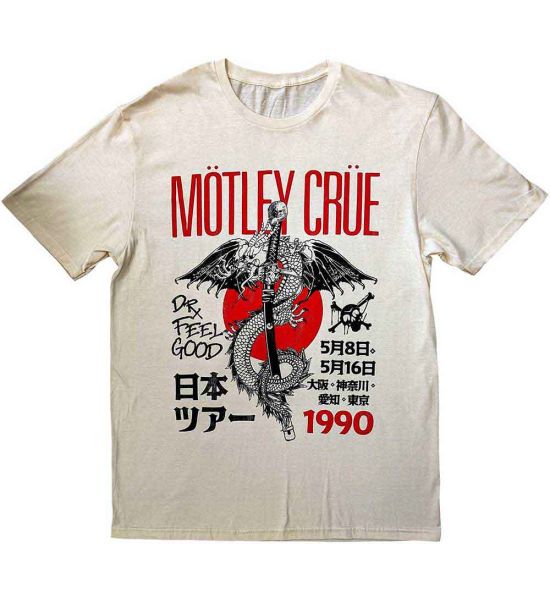 Motley Crue: Dr. Feelgood Japanese Tour '90 - Natural T-Shirt