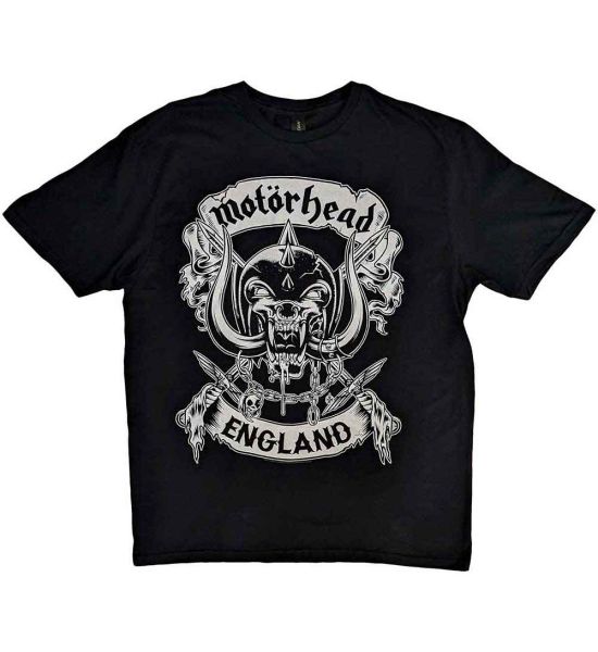 Motorhead: Crossed Swords England Crest - Black T-Shirt