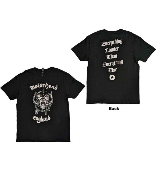 Motorhead: England (Back Print) - Black T-Shirt