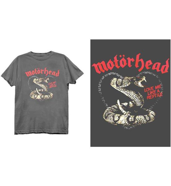 Motorhead: Love Me Like A Reptile - Charcoal Grey T-Shirt