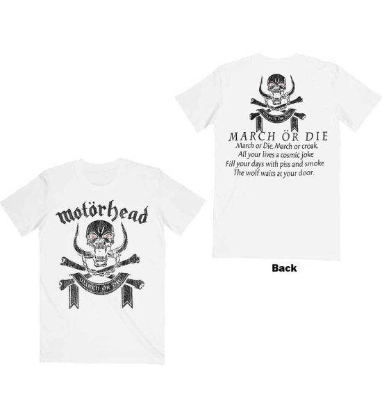 Motorhead: March or Die (Back Print) - White T-Shirt