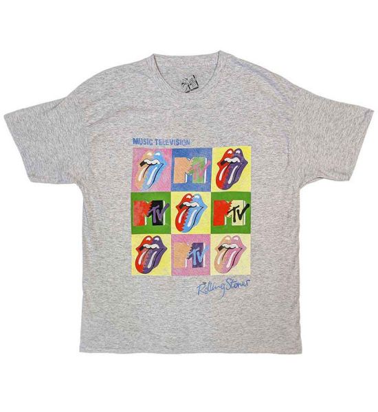 MTV: Rolling Stones Warhol Squares - Grey T-Shirt