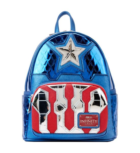 Loungefly Captain America: Marvel Shine Cosplay Mini Backpack