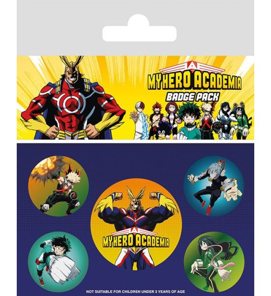 My Hero Academia: Characters Pin-Back Buttons 5-Pack Preorder