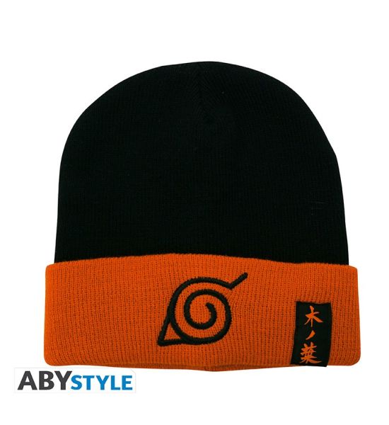 Naruto: Konoha Beanie - Black & Orange Preorder