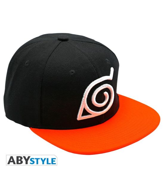 Naruto: Konoha Snapback Cap - Black & Orange