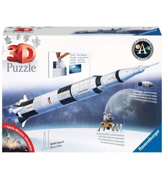 NASA: Apollo Saturn V Rocket 3D Puzzle (504 Pieces)