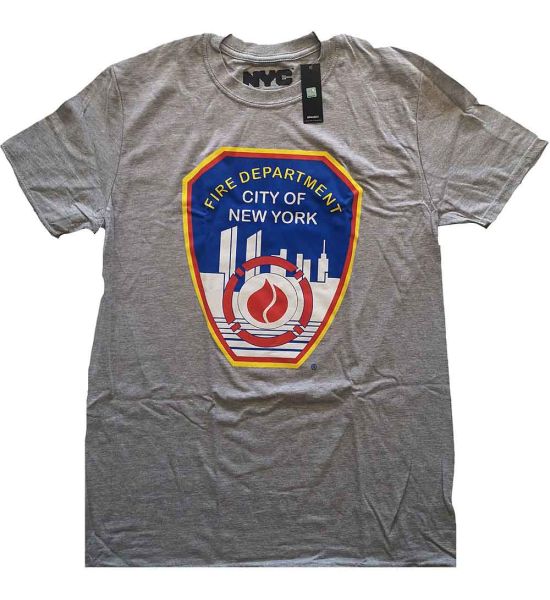 New York City: Fire Dept. Badge - Grey T-Shirt