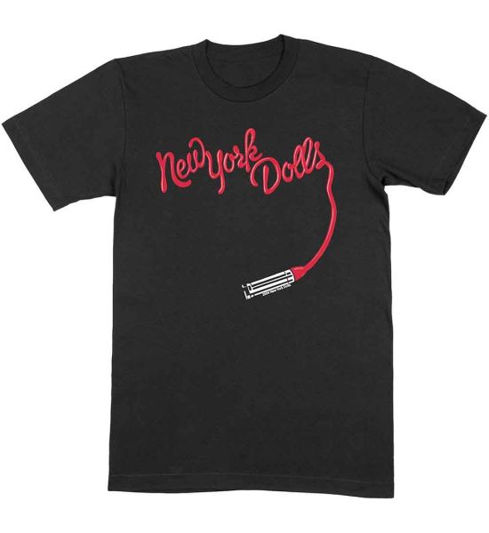 New York Dolls: Lipstick Logo - Black T-Shirt