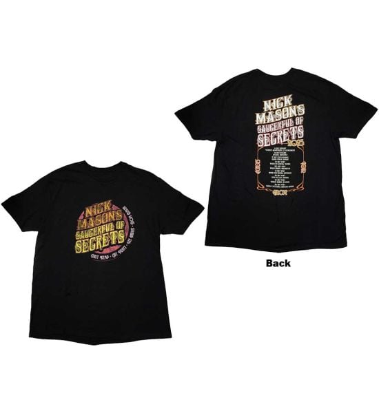 Nick Mason's Saucerful of Secrets: Europe Tour 2023 (Back Print) - Black T-Shirt