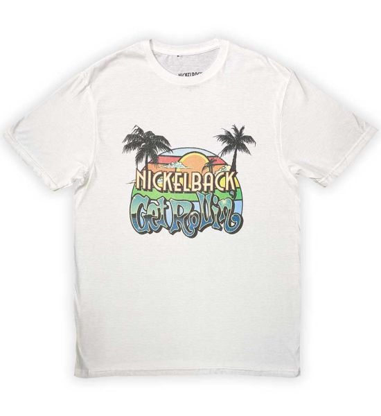 Nickelback: Get Rollin' Sunset - White T-Shirt