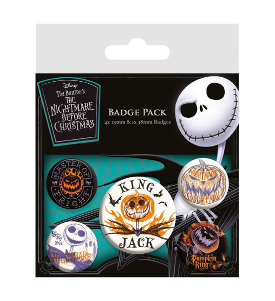 Nightmare before Christmas: Colourful Shadows Pin-Back Buttons 5-Pack Preorder