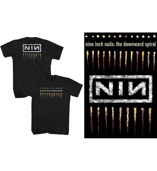 Nine Inch Nails: Downward Spiral (Back Print) - Black T-Shirt