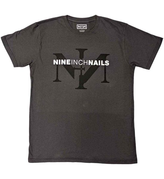 Nine Inch Nails: Icon & Logo - Charcoal Grey T-Shirt