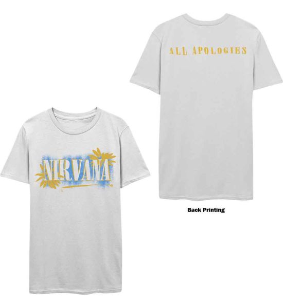 Nirvana: All Apologies (Back Print) - White T-Shirt