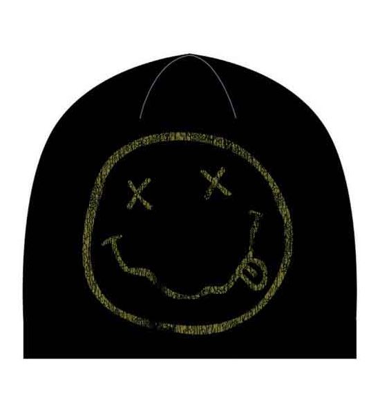 Nirvana: Happy Face - Black Beanie Hat Preorder