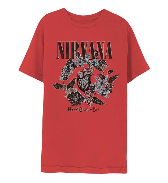 Nirvana: Heart Shape Box - Red T-Shirt