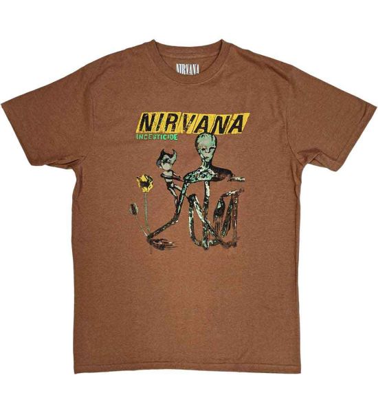 Nirvana: Incesticide - Brown T-Shirt