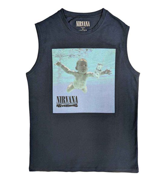 Nirvana: Nevermind Album - Navy Blue T-Shirt