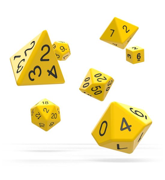 Oakie Doakie Dice: Solid - Yellow RPG Set (7)