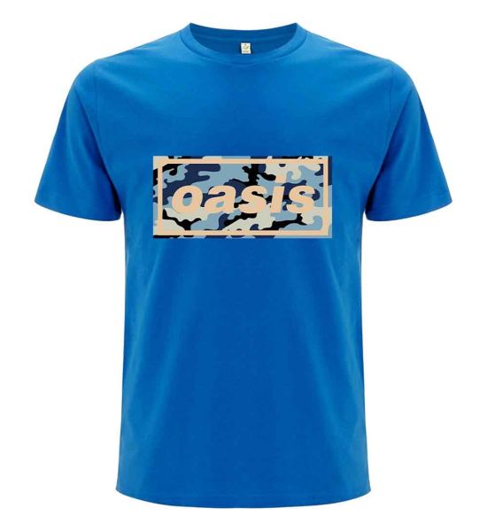 Oasis: Camo Logo - Blue T-Shirt