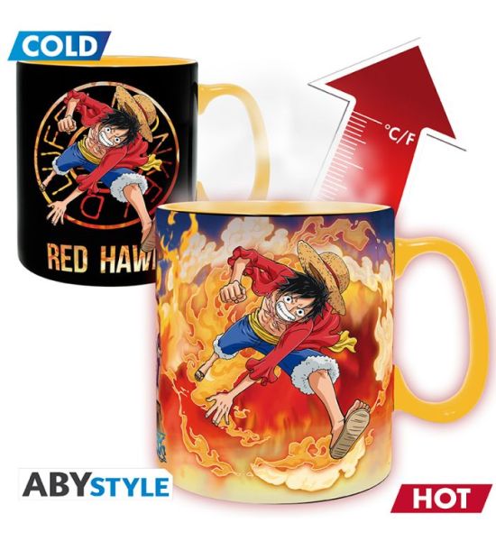 One Piece: Luffy & Sabo Heat Change Mug - 460ml