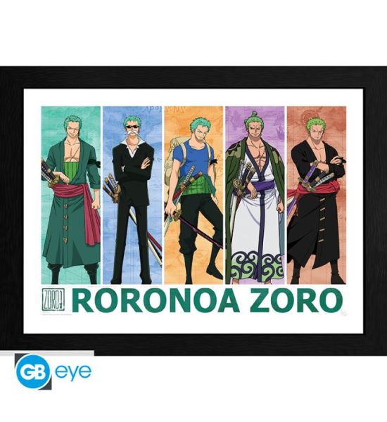 One Piece: Pirate Hunter Zoro Framed Print (30x40cm)