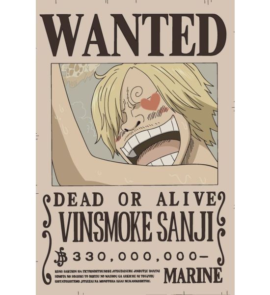 One Piece: Sanji Wanted LED Wall Lamp Light (30cm)