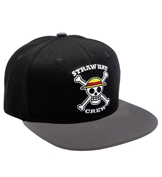 One Piece: Skull Snapback Cap - Black & Grey