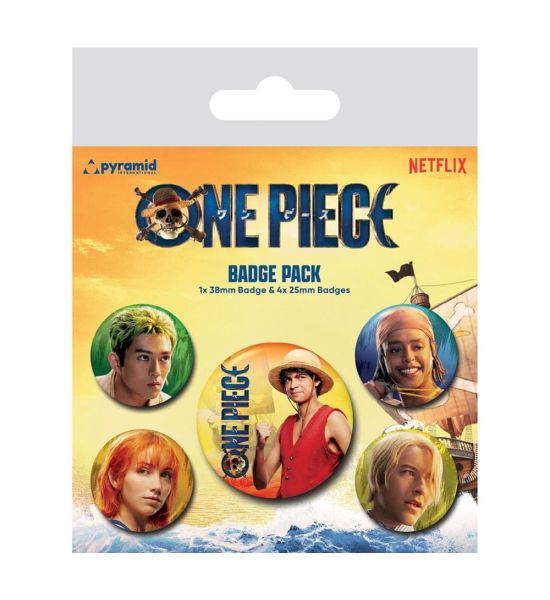 One Piece: The Straw Hats Pin-Back Buttons 5-Pack Preorder